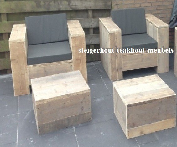 loungeset - Block steigerhout-teakhout-meubels